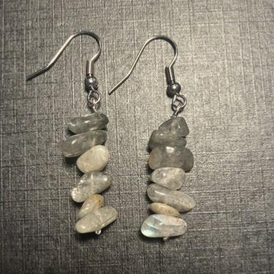 LABRADORITE BOUCLES D OREILLE