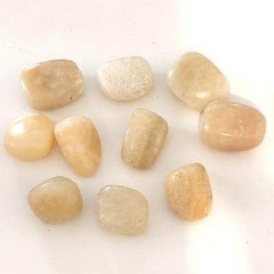 LOT DE 10 PIERRES CALCITE ORANGE