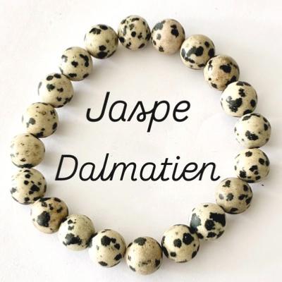 JASPE DALMATIEN BRACELET 10 MM