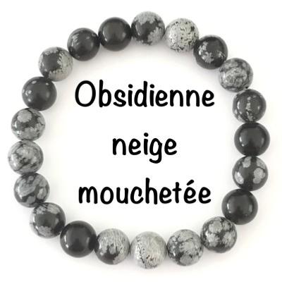 OBSIDIENNE NEIGE BRACELET