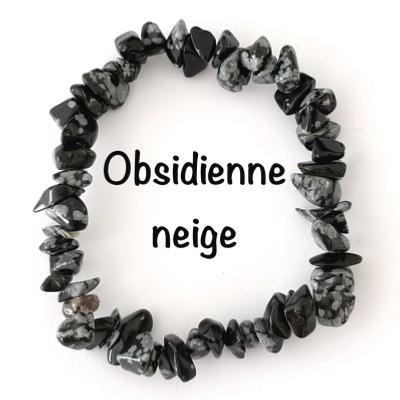 OBSIDIENNE NEIGE MOUCHETEE BAROQUE
