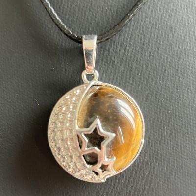 OEIL DU TIGRE ETOILES PENDENTIF