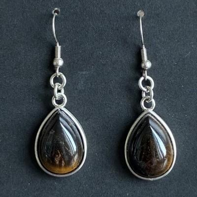 OEIL DU TIGRE  BOUCLES D OREILLE